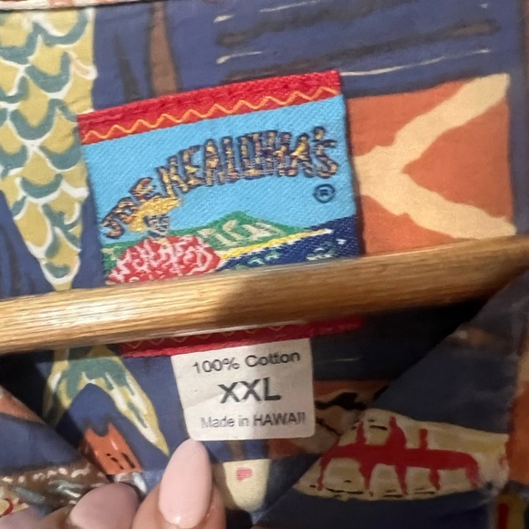 JOE KEALOHA 2XL Fish & Shell Pattern Hawaiian Aloha Shirt Size XXL Cotton SS - Picture 5 of 6